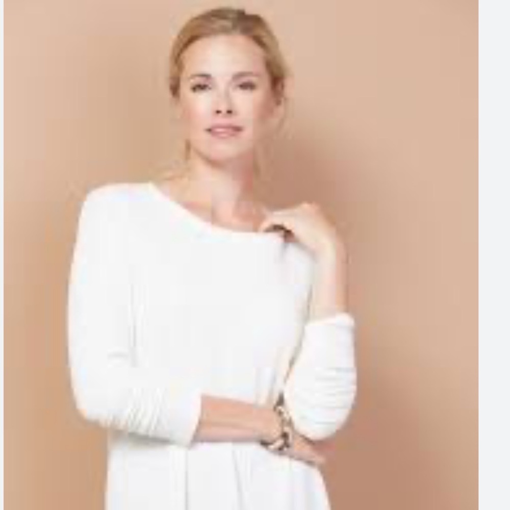 Sanctuary Waffle Knit Crewneck Long Sleeve Top in Ivory size M